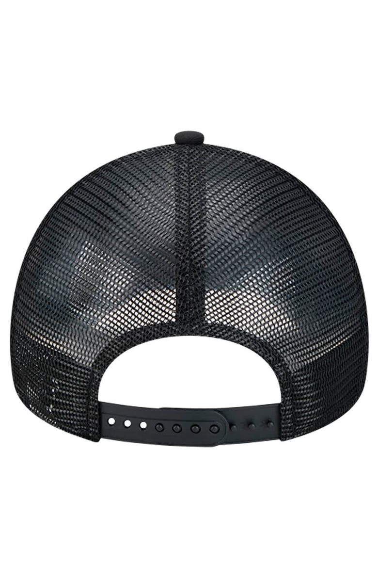 New Era Men
s New Era Black San Francisco 49ers Domain 9FORTY A-Frame Trucker Adjustable Hat, Alternate, color, Black