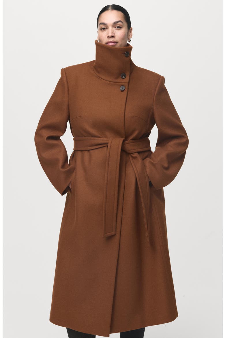 Manteco Virgin Wool Blend Coat, Alternate, color, MEDIUM BROWN