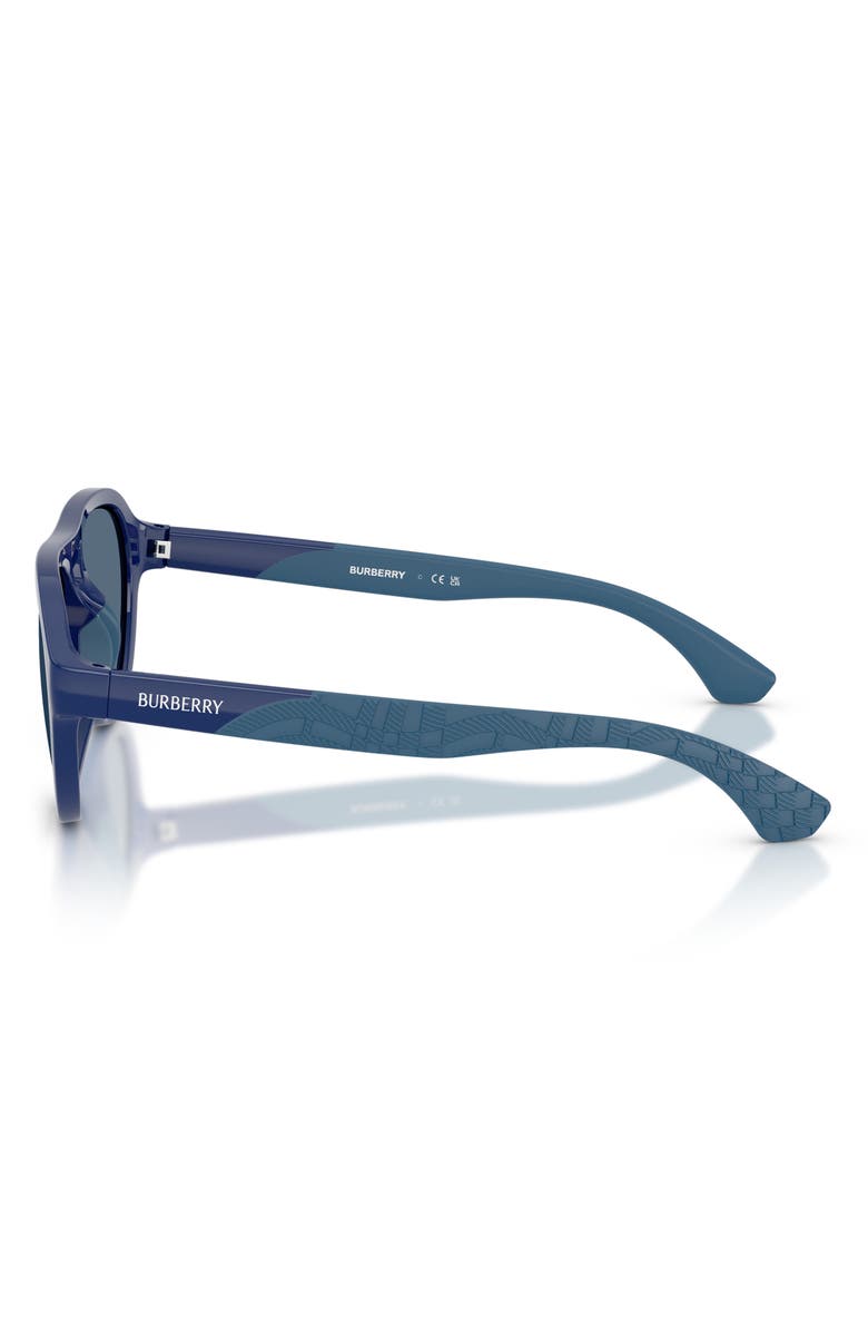 Burberry Kids' 51mm Pilot Sunglasses, Alternate, color, Blue / Dark Blue