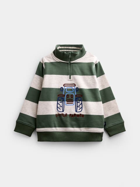 Kids' Embroidered Half Zip Neck Sweatshirt (baby)