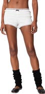 EDIKTED Lenny Textured Lace Trim Shorts