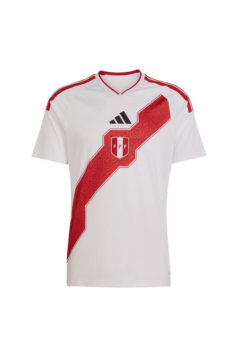 Men's adidas  White Peru National Team FIFA x World Cup 2026 Home Replica Jersey, Alternate, color, White