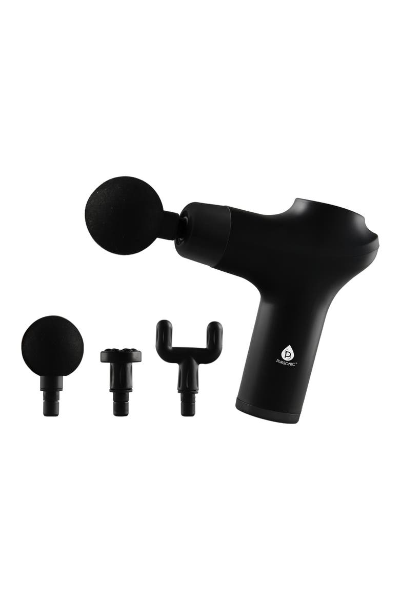 3-Speed Massage Gun, Main, color, BLACK