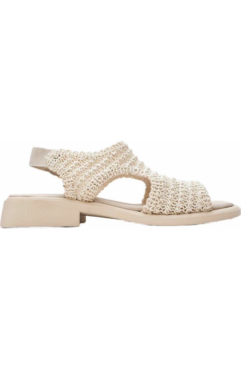 Forever & Always Shoes Weave Leather Woven Sandal, Alternate, color, Beige Leather