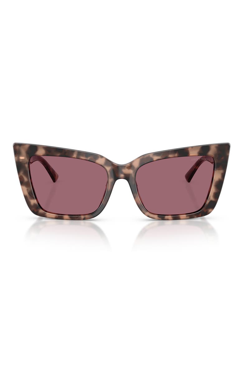 54mm Butterfly Sunglasses, Main, color, OPAL PINK HAVANA/ VIOLET