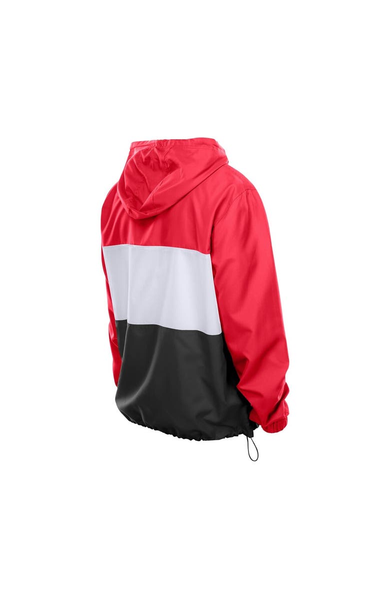 New Era Men's New Era Red Kansas City Chiefs Ripstop Quarter-Zip Hooded Windbreaker, Alternate, color, Red