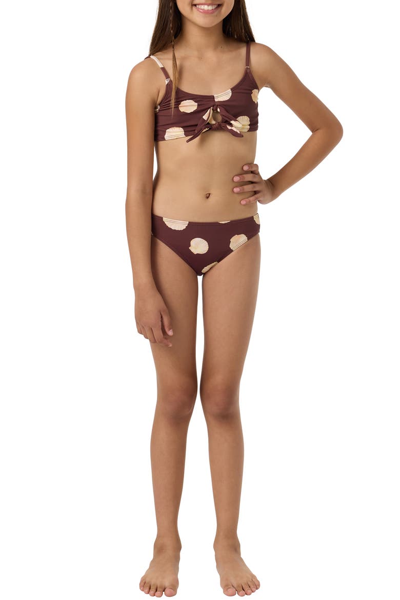 Kids' Camila Two-Piece Swimsuit, Alternate, color, CHOCOLATE