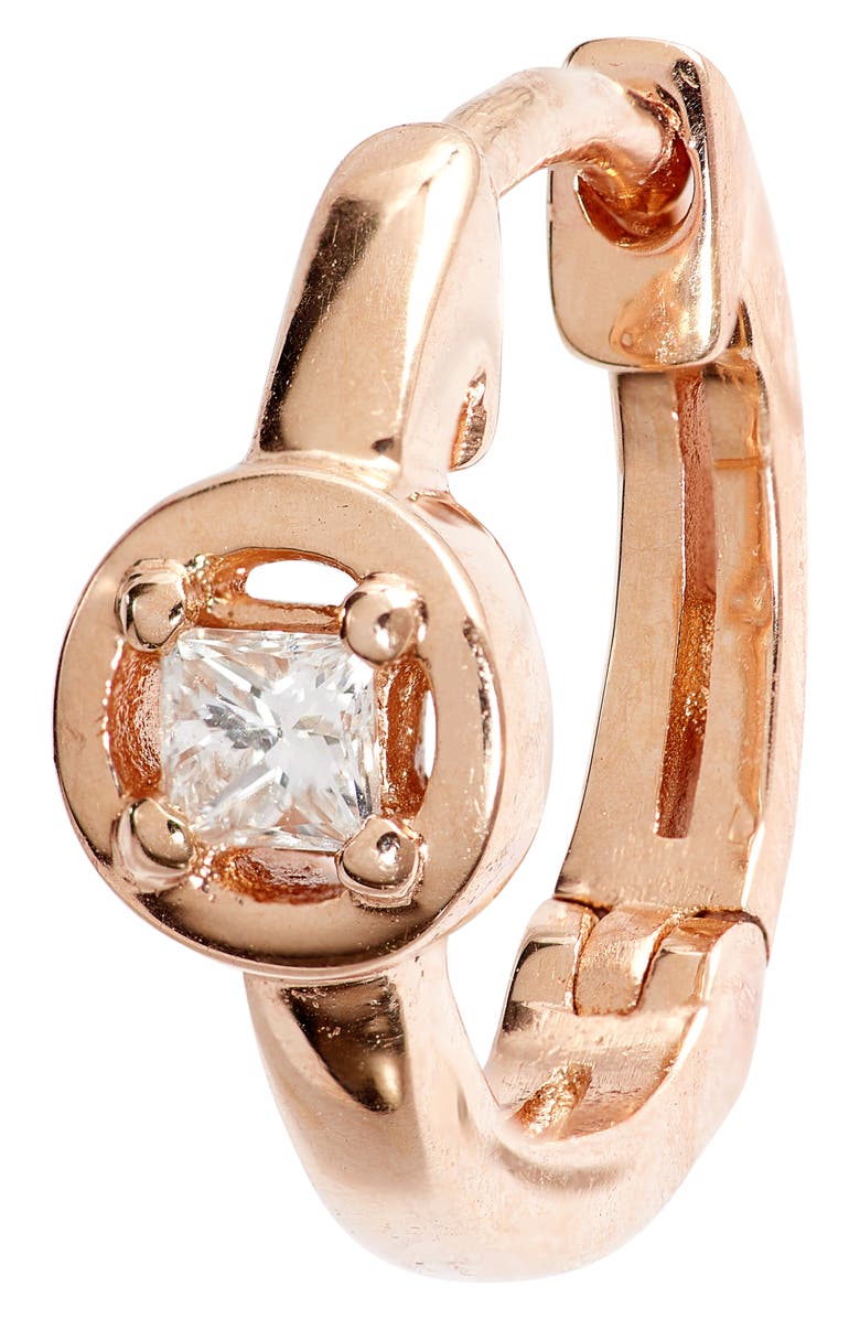 Dana Rebecca Designs Millie Ryan Bezeled Diamond Halo Huggie Earrings, Alternate, color,