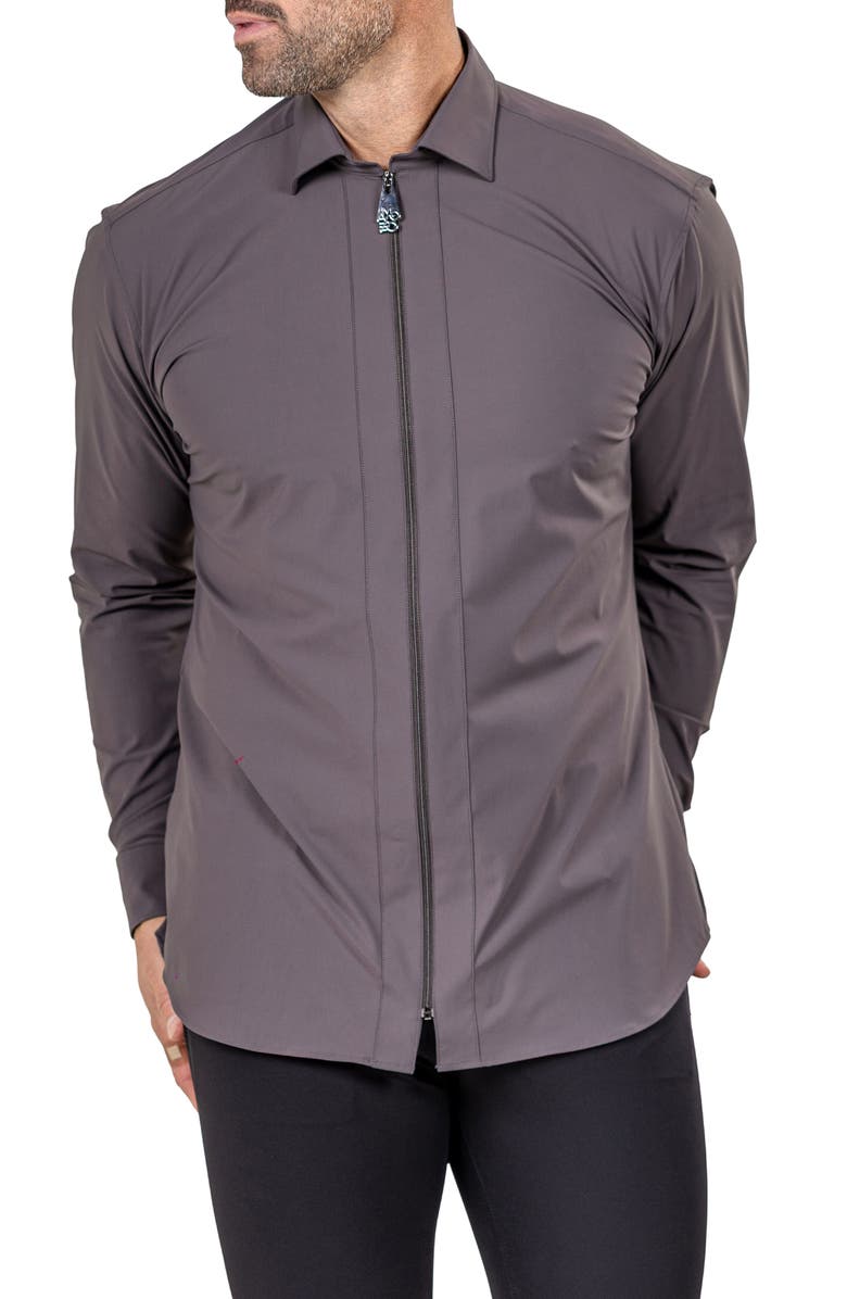 Maceoo Zip Jacket, Alternate, color, Brown