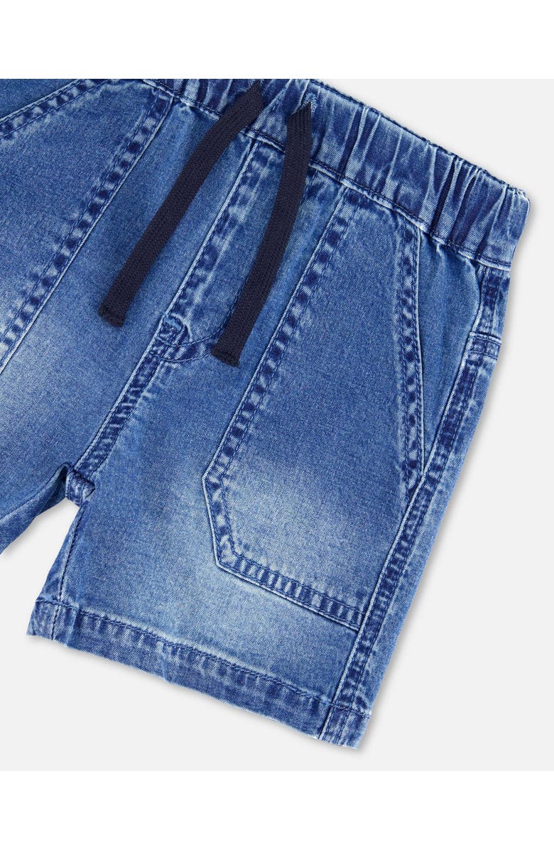 Deux par Deux Boy's Denim Short Dark Denim Blue, Alternate, color, 