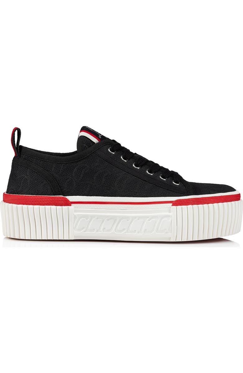 Christian Louboutin Super Pedro Platform Sneaker, Alternate, color, Black