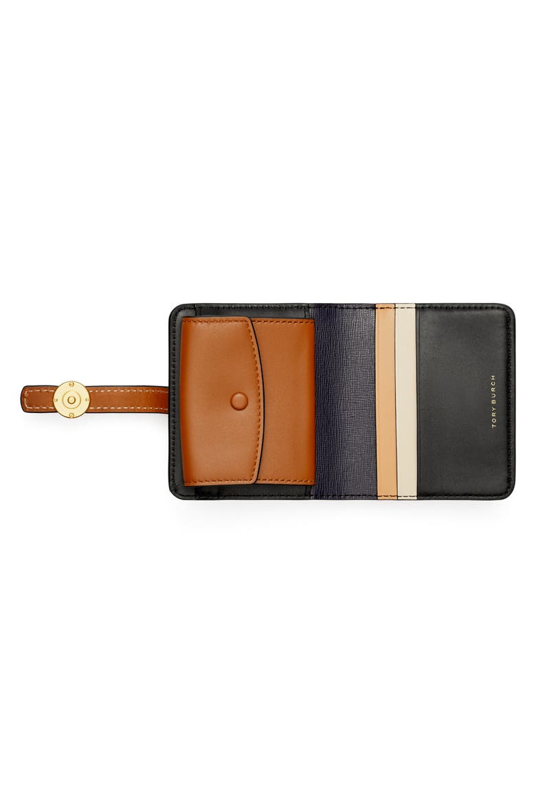 Mini Robinson Leather Wallet, Alternate, color, BLACK