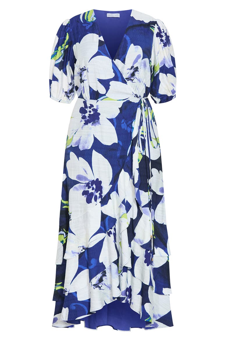 Bri Floral Midi Dress, Alternate, color, LIMELIGHT FLORAL