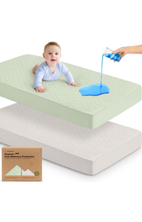 2-Pack Mavy Protect+ Waterproof Crib Mattress Protector