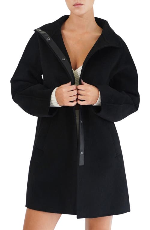 Belle & Bloom Come On Over Wool Blend Coat In Black