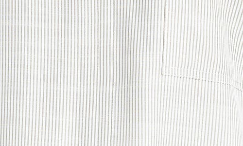 Max Studio Stripe Collared Top In White