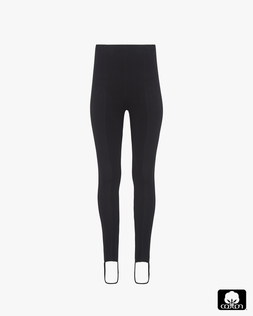 Weworewhat Cotton Stirrup Legging In Black