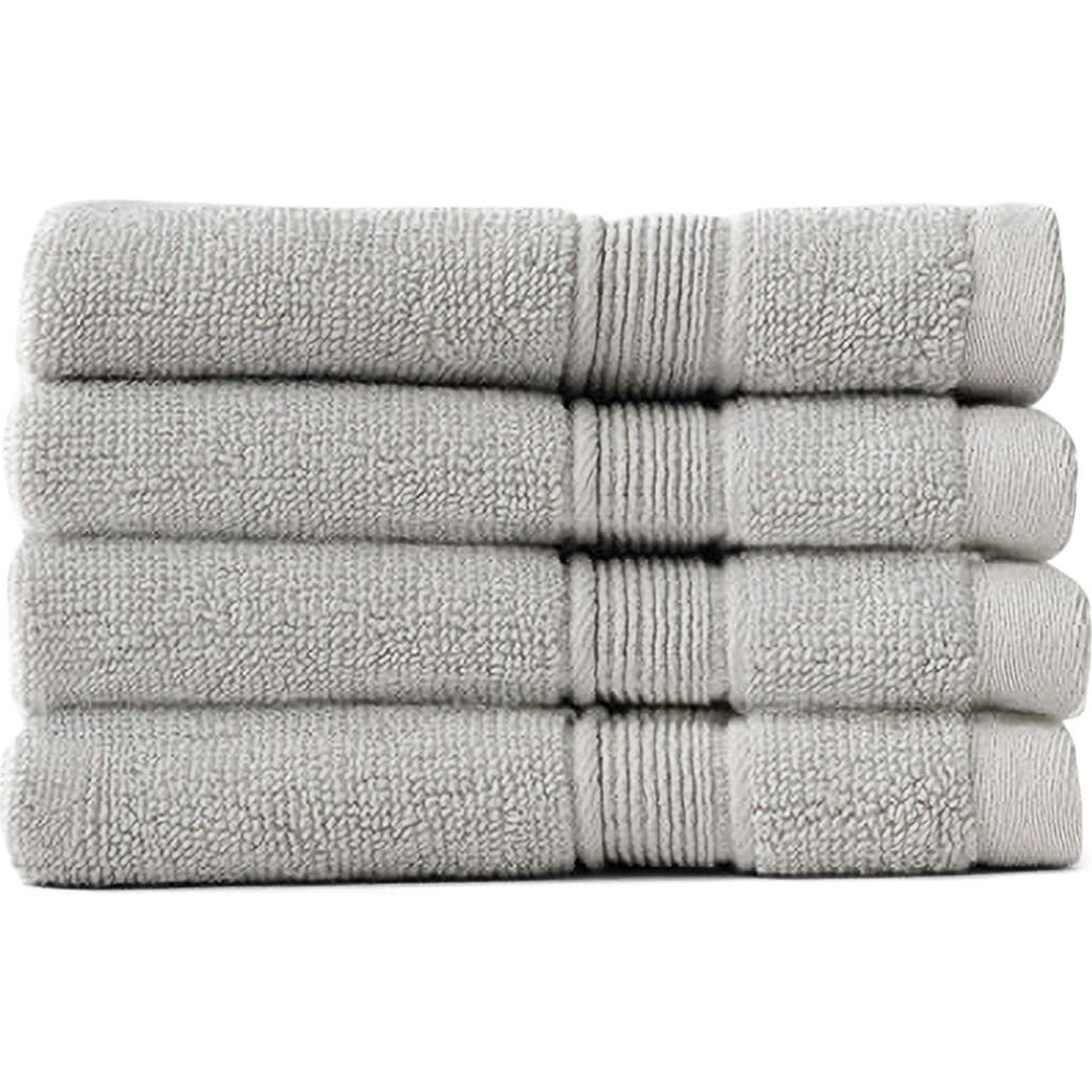 Cozy Earth Luxe Set Of 4 Washcloths In Gray