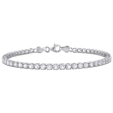 Gemstone Tennis Bracelet Sterling Silver