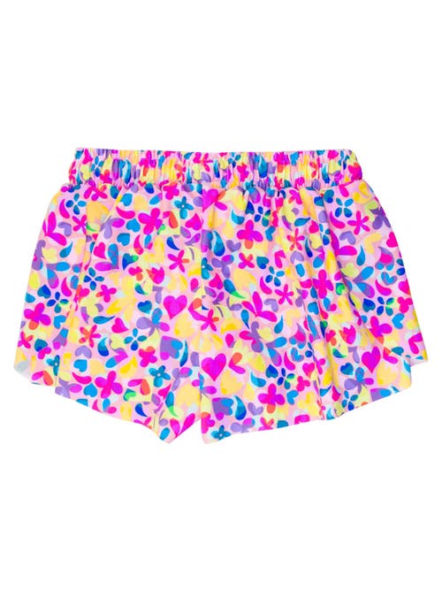 Rufflebutts Girls Active Butterfly Shorts In Multi