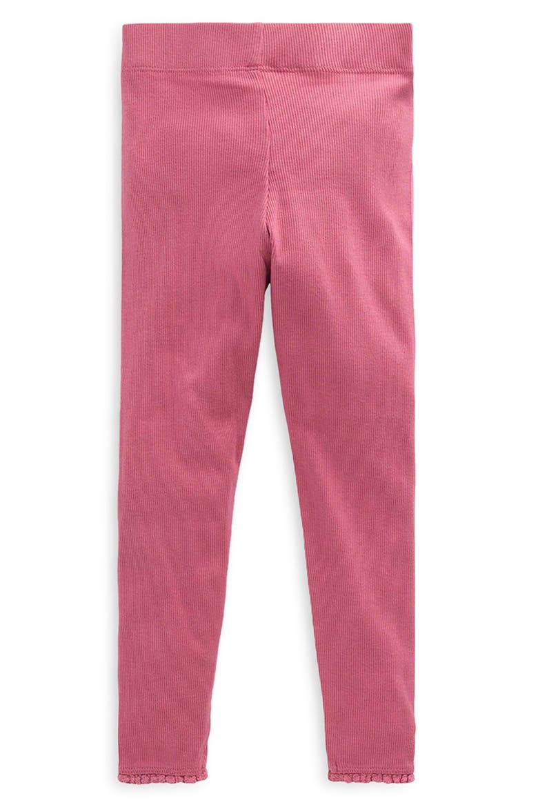 Kids' Ribbed Leggings, Alternate, color, PINK HEATHER