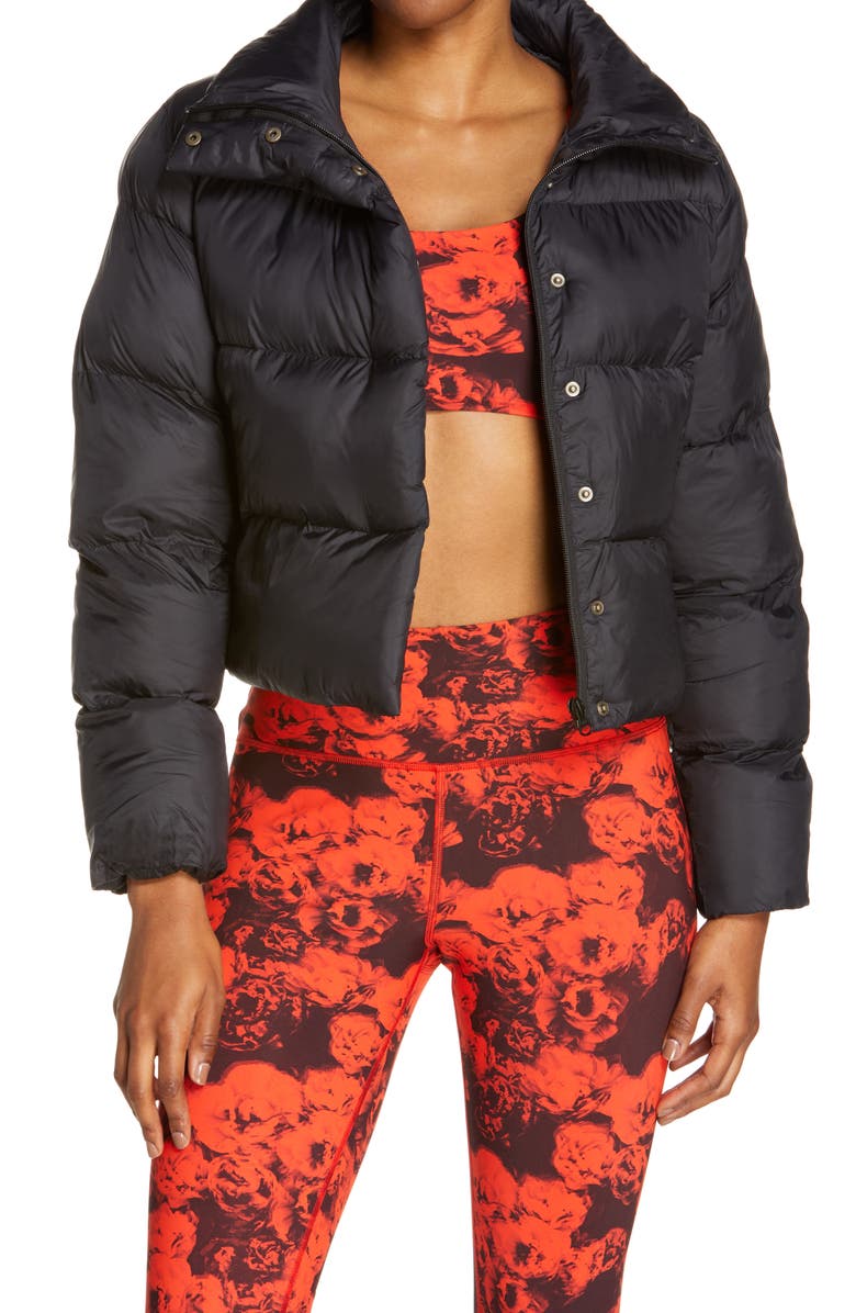 Alo Gold Rush Water Repellent Crop Puffer Coat, Main, color,