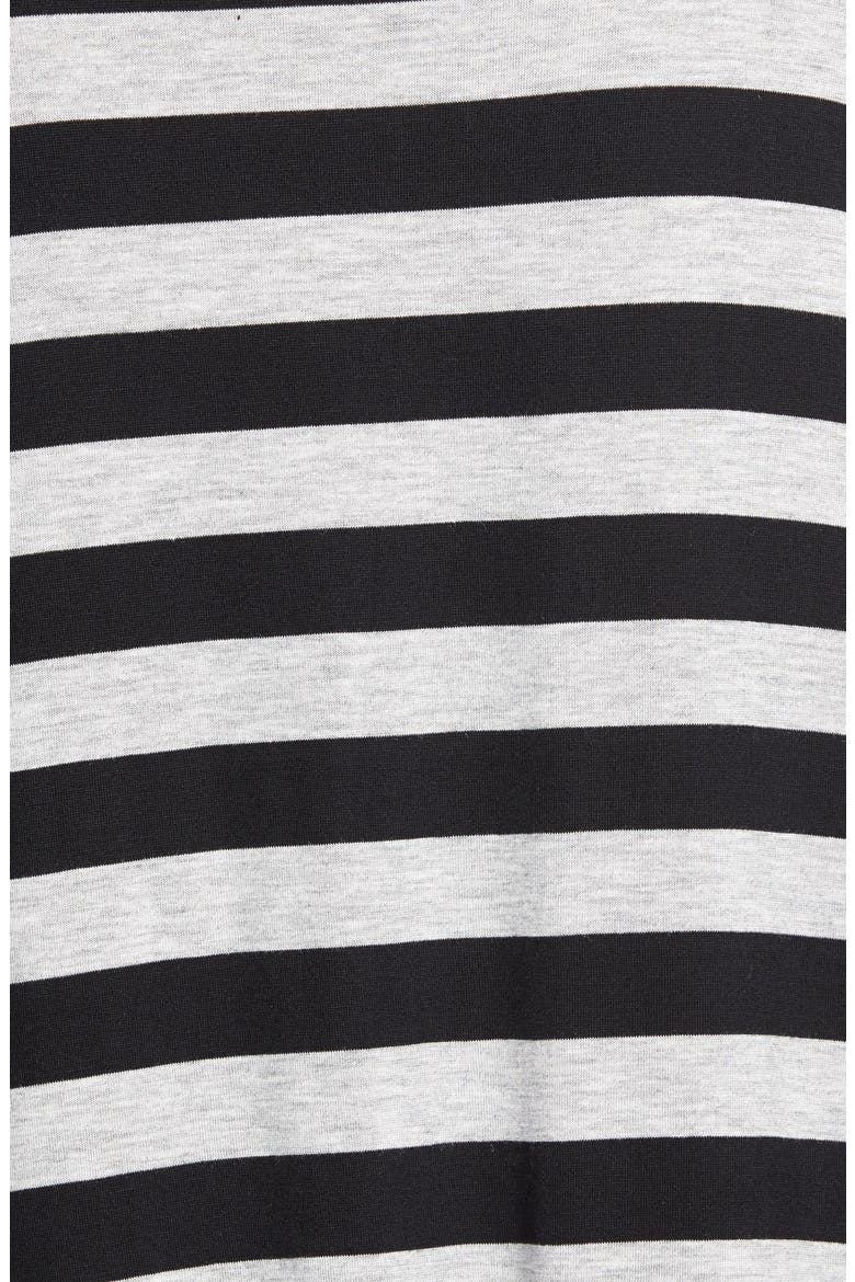 Asymmetrical Stripe Tee, Alternate, color, BLACK/ HEATHER GREY