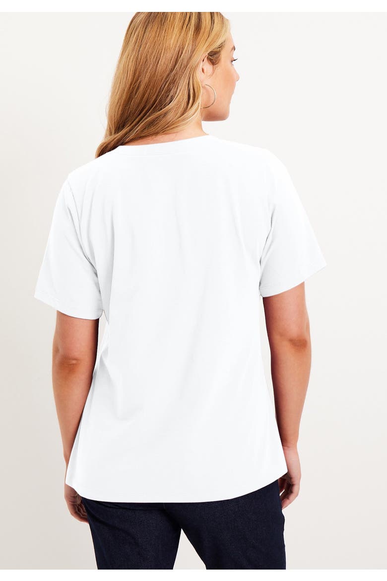 Short-Sleeve V-Neck One + Only Tee, Alternate, color, WHITE