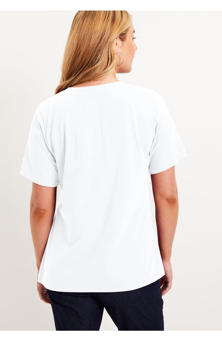 June + Vie Short-Sleeve V-Neck One + Only Tee, Alternate, color, Black