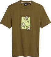 BOSS Thompson Floral Logo Cotton Graphic T-Shirt