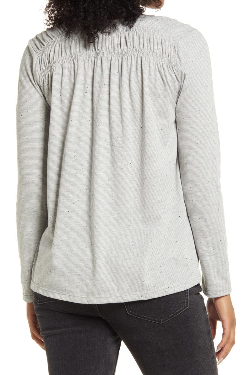 Everleigh Long Sleeve Smocked T-Shirt, Alternate, color, 