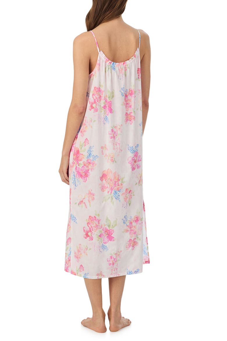 Floral Cotton Blend Nightgown, Alternate, color, PINK FL