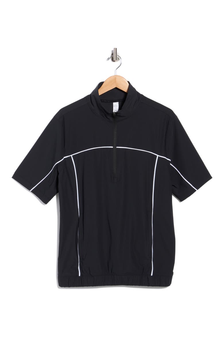 Warp X Preeminent Quarter Zip Top, Main, color, BLACK/ WHITE