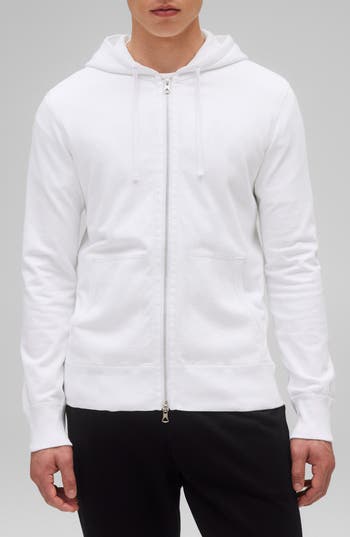 Reigning Champ Zip Hoodie In White