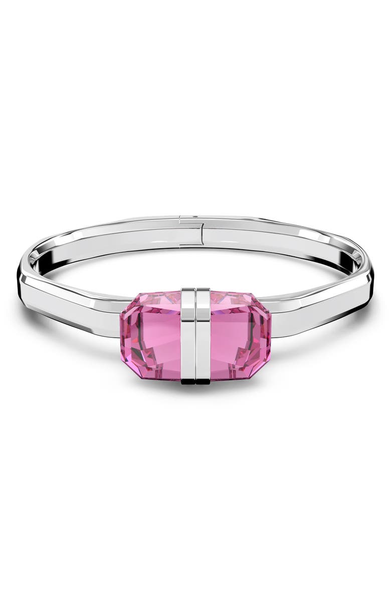 Swarovski Lucent Crystal Hinged Bangle Bracelet, Main, color,