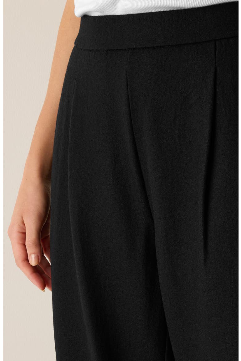 Pleated Wool Lantern Pants, Alternate, color, BLACK