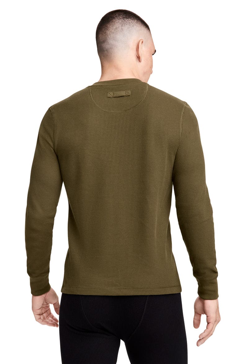 Mens Tall Man Long Sleeve Waffle Henley, Alternate, color, North Woods