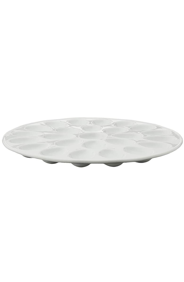 Our Table Simply White 13 Inch Egg Serving Platter, Alternate, color, White