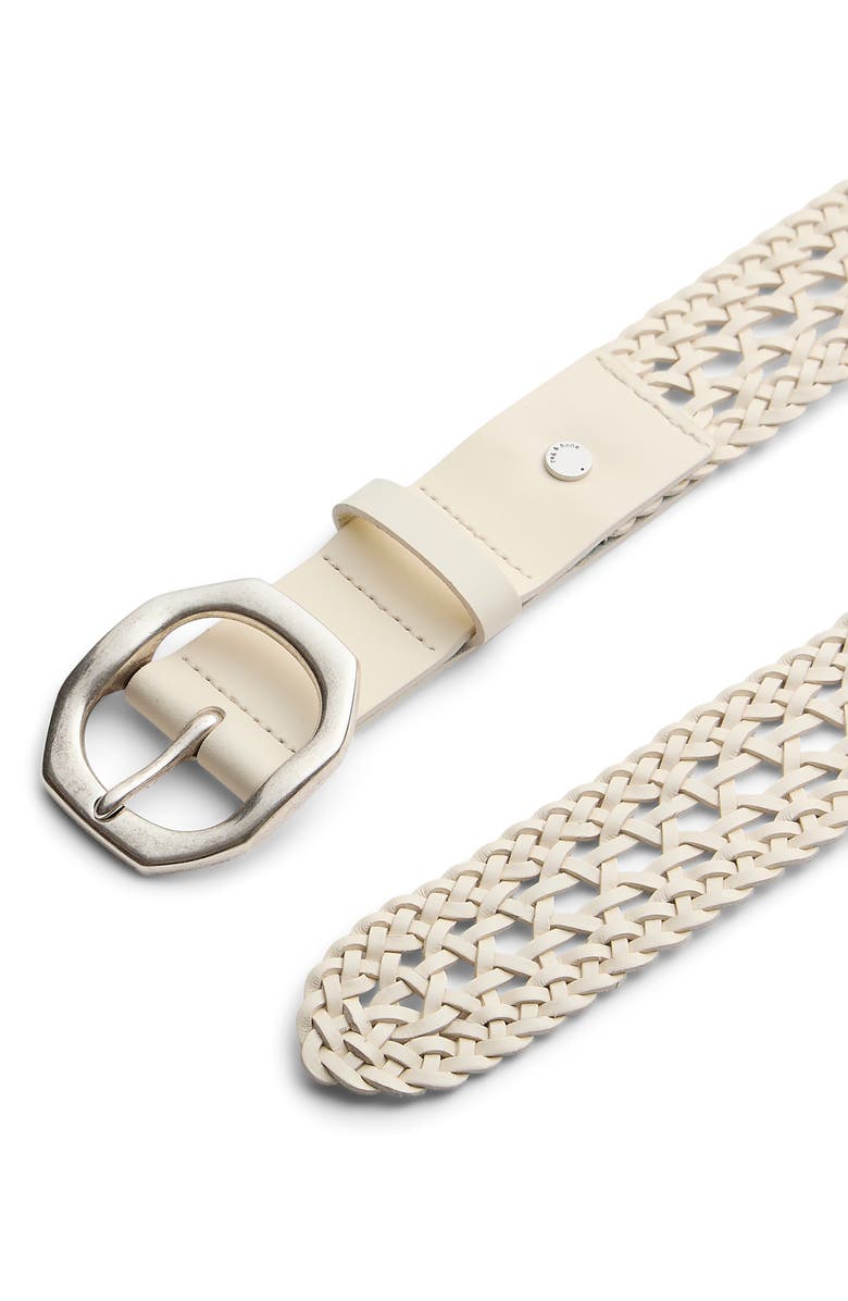 rag & bone Audrey Woven Leather Belt, Alternate, color, Antwh