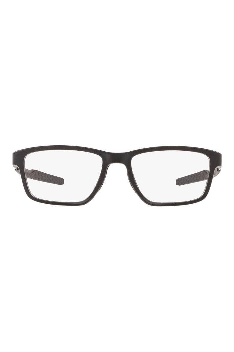 Metalink 55mm Rectangle Optical Glasses, Main, color, BLACK