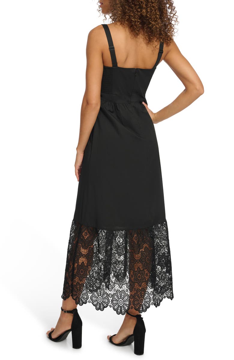 Kensie Lace Trim Midi Dress, Alternate, color, 