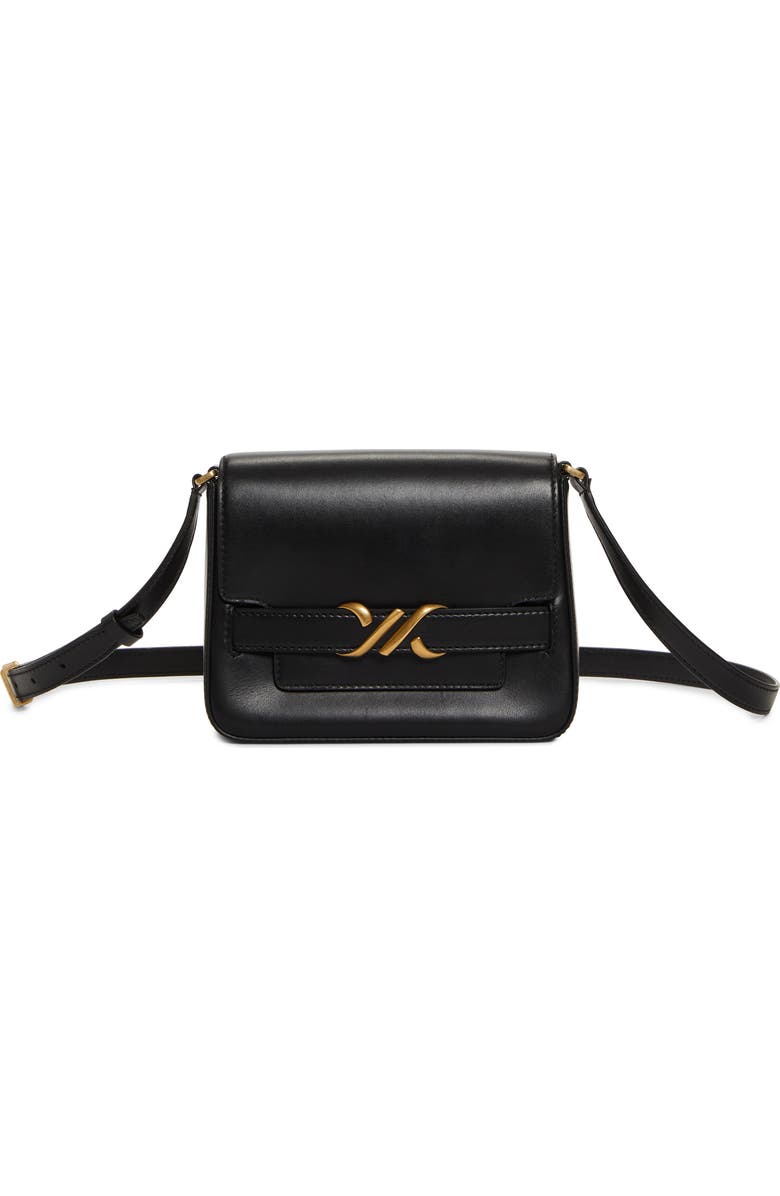 Proenza Schouler Box Leather Shoulder Bag, Main, color, Black