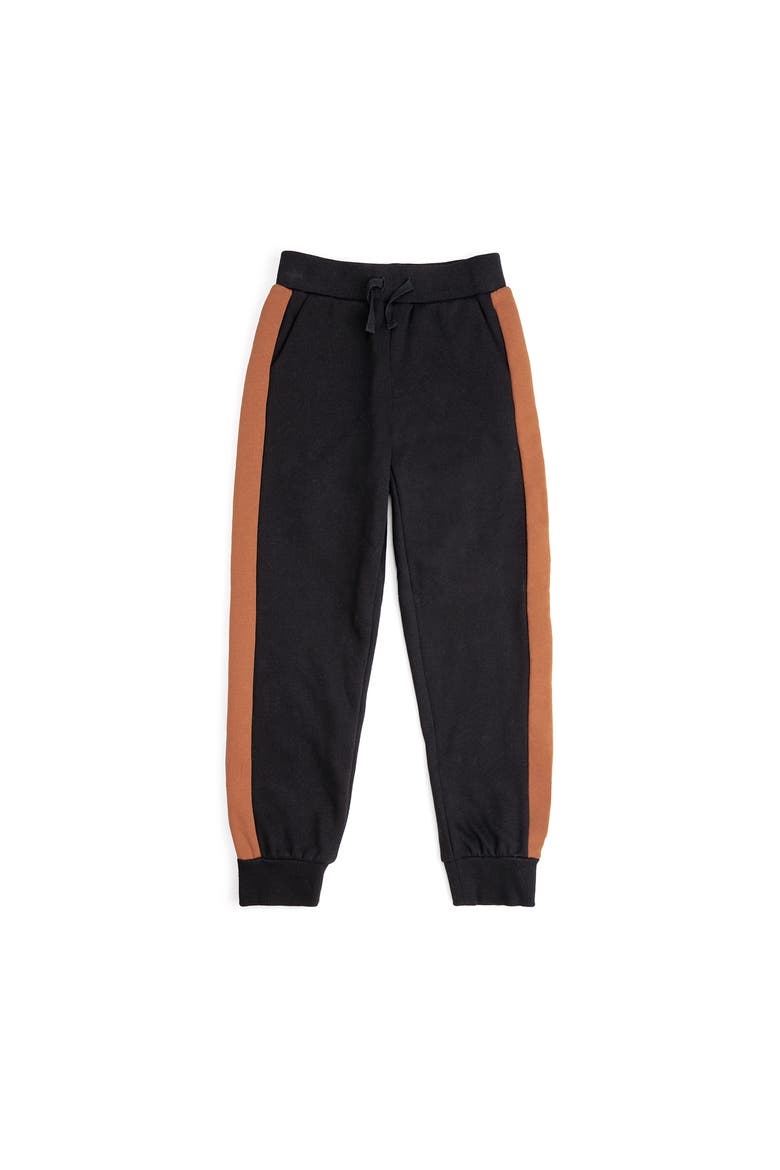 Black and Orange Striped Jogger, Main, color, Black