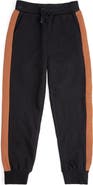 Sweet Wink Black and Orange Striped Jogger