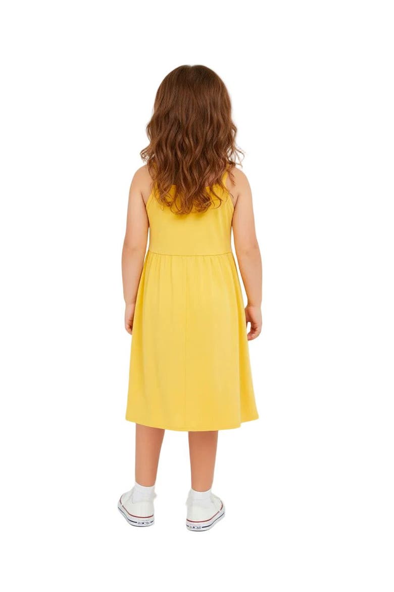 Girls Soft Organic 100% Cotton Empire Camisole Sundress, Alternate, color, Yellow
