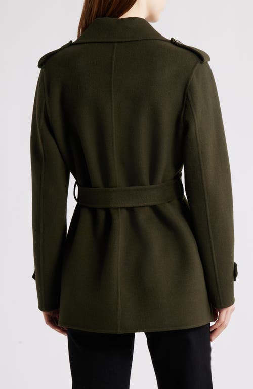 Michael Kors Double Face Wool Blend Crop Trench Coat