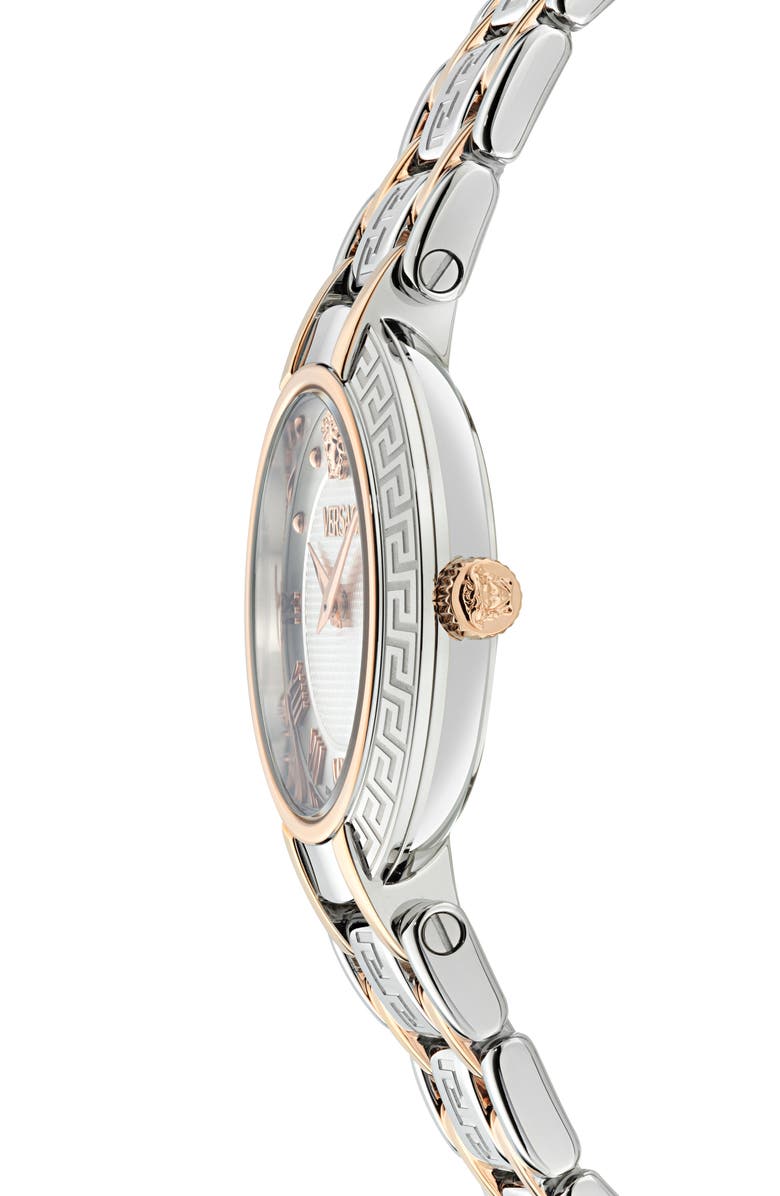 Versace Antlia Bracelet Watch, 34mm, Alternate, color, Two Tone