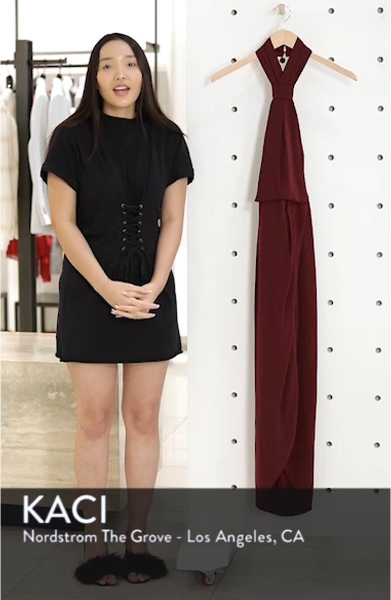 Knotted Tulip Hem Gown, sales video thumbnail