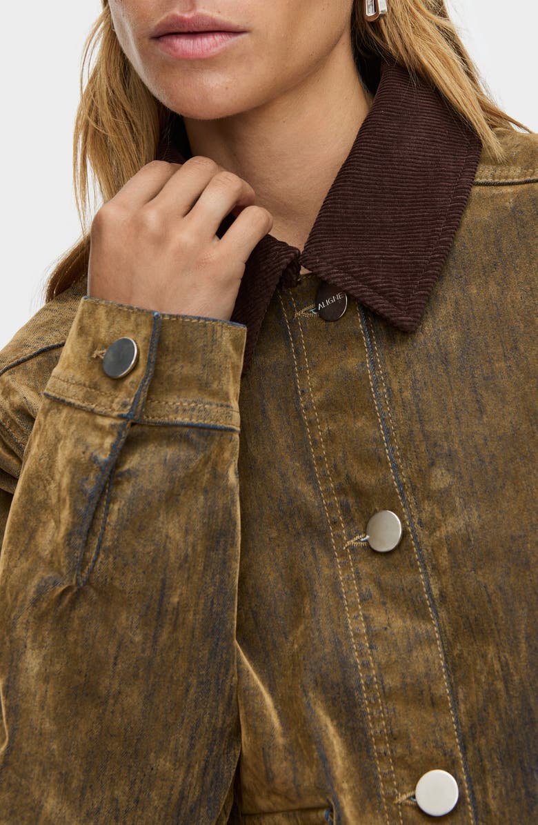 ALIGNE Bark Denim Jacket, Alternate, color, Sand