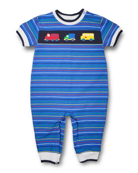 Stripe Knit Longall With Vehicles (Baby)
